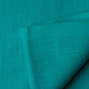 Blue Plain Textured Cotton Slub Fabric