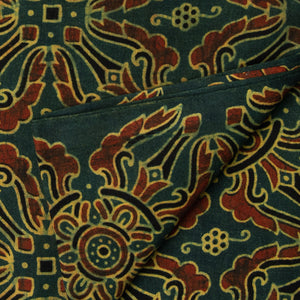 Ajrakh Hand Block Natural Dyed Cotton Fabric