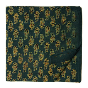 Ajrakh Hand Block Natural Dyed Cotton Fabric