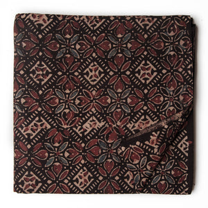 Ajrakh Hand Block Natural Dyed Cotton Fabric