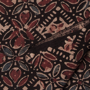 Precut 0.5 meters -Ajrakh Hand Printed Natural Dyed Cotton Fabric