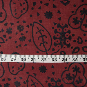 Precut 0.25 meters -Ajrakh Hand Block Natural Dyed Cotton Fabric