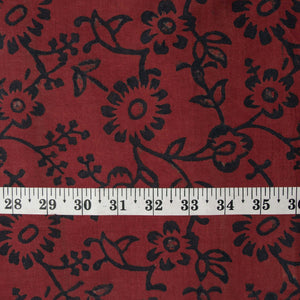 Precut 0.25 meters -Ajrakh Hand Block Natural Dyed Cotton Fabric