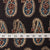Precut 0.75 meters -Black & Blue Ajrakh Hand Block Printed Cotton Fabric