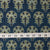 Precut 0.25 meters -Blue & Green Ajrakh Kantha Hand Block Printed Cotton Fabric 1m