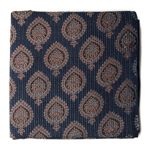 Ajrakh Hand Block Natural Dyed Cotton Fabric