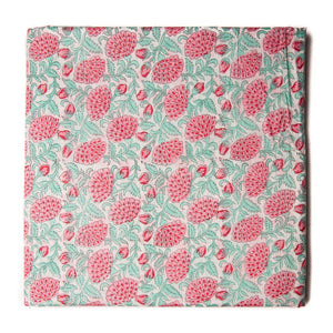 Precut 0.75 meters -Handblock Printed Fine Mul Cotton Fabric