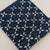 Blue and Off White Dabu Indigo Hand Block Printed Pure Cotton Fabric with floral print