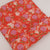 Pink and Red Sanganeri Hand Block Printed Pure Cotton Fabric with floral print