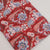 Blue and Red Sanganeri Hand Block Printed Pure Cotton Fabric with floral print