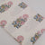 Off white and Pink Sanganeri Hand Block Printed Pure Cotton Fabric with floral print