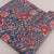 Blue and Pink Sanganeri Hand Block Printed Pure Cotton Fabric with floral print