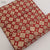 Red and Off White Bagru Hand Block Printed Cotton Fabric with floral print