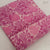 Pink and Off White Dabu Hand Block Printed Cotton Fabric with floral print