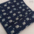 Blue and Off White Dabu Indigo Hand Block Printed Cotton Fabric with kite print