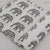 Black and White Dabu Bagru Hand Block Printed Cotton Fabric with elephant animal print