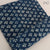 Blue and Off white Dabu Hand Block Printed Pure Cotton Fabric with floral print