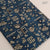 Blue and Off white Dabu Hand Block Printed Pure Cotton Fabric with abstract print