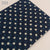 Blue and Off white Dabu Hand Block Printed Pure Cotton Fabric with dots print
