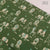 Green and Off White Dabu Hand Block Printed Pure Cotton Fabric with animal print.