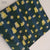 Blue and Yellow Dabu Hand Block Printed Pure Cotton Fabric with human figures print.