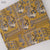 Yellow and Off white Dabu Hand Block Printed Pure Cotton Fabric with peacock print