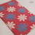 Blue and Red Dabu Hand Block Printed Pure Cotton Fabric with floral print