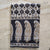 Yellow and Black Bagru Hand Block Printed Pure Cotton Fabric with Big Border and paisley print