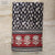 Red and Black Bagru Hand Block Printed Pure Cotton Fabric with Big Border and floral print
