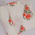 Orange and Green Sanganeri Hand Block Printed Pure Cotton Fabric with floral print