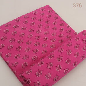 Pink Dabu Hand Block Printed Pure Cotton Fabric with floral design