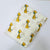 Yellow and Blue Sanganeri Hand Block Printed Cotton Fabric with giraffe animal print