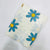 Blue and Yellow Sanganeri Hand Block Printed Cotton Fabric with floral print