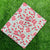 Red and grey Sanganeri Hand Block Printed Cotton Fabric with floral print