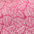 Pink and White Sanganeri Hand Block Printed Pure Cotton Fabric with leaf print
