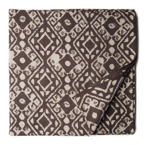Precut 1 meter -Grey & White Bagru Dabu Hand Block Printed Cotton Fabric
