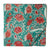 Green and orange Sanganeri Hand Block Printed Cotton Fabric with floral print