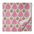 Pink and white Sanganeri Hand Block Printed Cotton Fabric with motifs