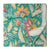 Green and yellow Sanganeri Hand Block Printed Cotton Fabric with floral print