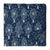 White and blue Sanganeri Hand Block Printed Cotton Fabric with abstract print