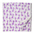 White and Purple Sanganeri Hand Block Printed Cotton Fabric with animal print