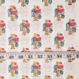 Sanganeri Hand Block Printed Cotton Fabric