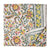 Peach and Yellow Sanganeri Hand Block Printed Cotton Fabric with floral design