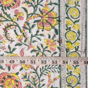 Sanganeri Hand Block Printed Cotton Fabric