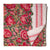 Green and Red Sanganeri Hand Block Printed Cotton Fabric with floral design