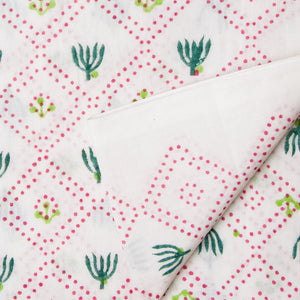 Sanganeri Hand Block Printed Cotton Fabric