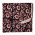 Red and Black Sanganeri Hand Block Printed Cotton Fabric  with floral print
