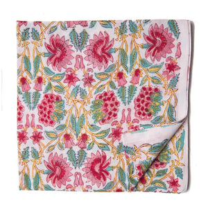 Precut 0.25 meters - Sanganeri Hand Block Printed Cotton Fabric