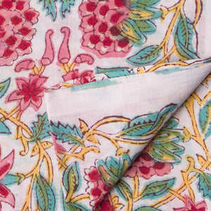 Precut 1 meter - Sanganeri Hand Block Printed Cotton Fabric