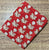 Red and Off white Sanganeri Hand Block Printed Pure Cotton Fabric with floral print